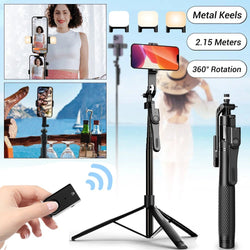 Image of 🤳 360° Rotating Pan - Tilt Selfie Stick Tripod - ZenAura