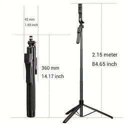 Image of 🤳 360° Rotating Pan - Tilt Selfie Stick Tripod - ZenAura