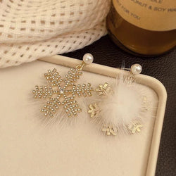 Image of Christmas Snowflake Earrings ❄️💎🤍 - ZenAura