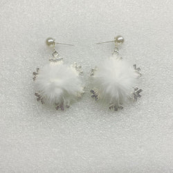 Image of Christmas Snowflake Earrings ❄️💎🤍 - ZenAura