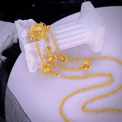 Image of Gold Circle Tassel Necklace 🟡💫 - ZenAura