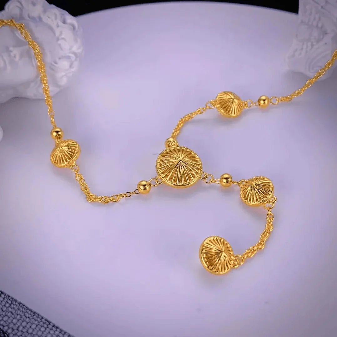 Gold Circle Tassel Necklace 🟡💫 - ZenAura