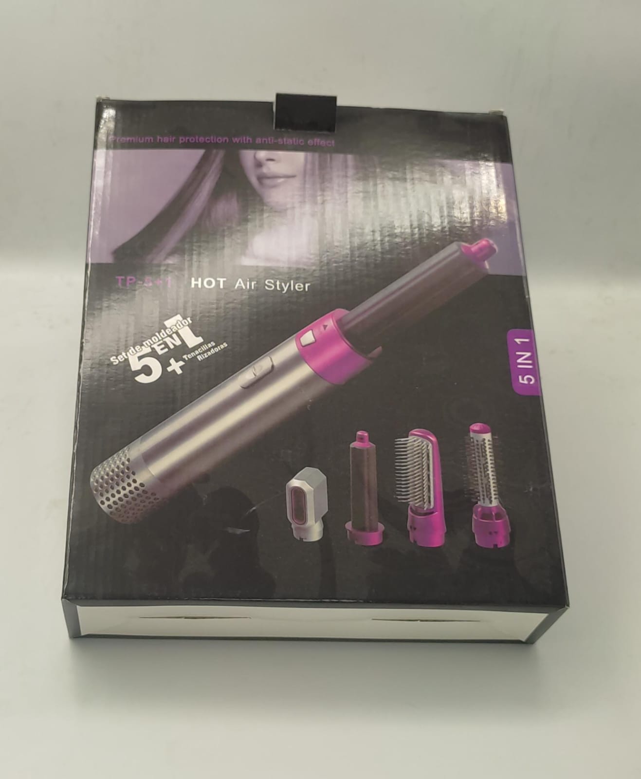 ✨ Hot Air Brush 5‑in‑1 – Curl, Straighten & Volume - ZenAura